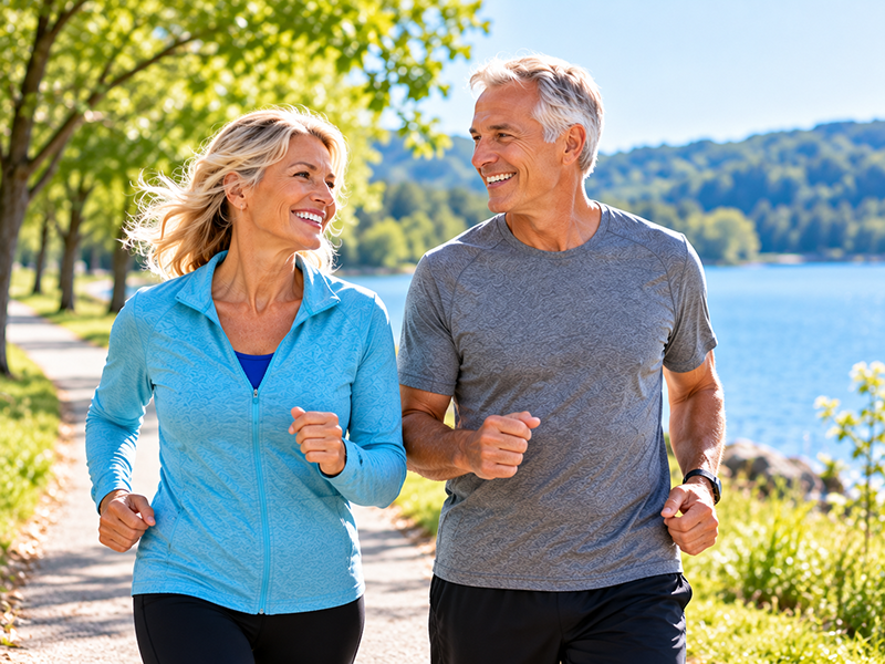 Joyful Lakeside Fitness Wal